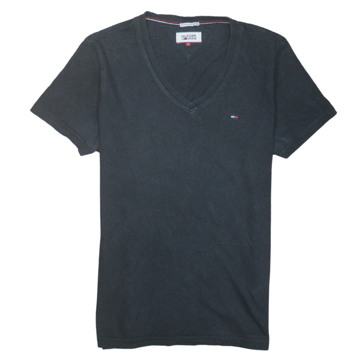 Hilfiger Denim Men's Black V-Neck Short Sleeve Cotton T-Shirt M