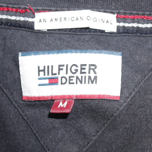 Hilfiger Denim Men's Black V-Neck Short Sleeve Cotton T-Shirt M
