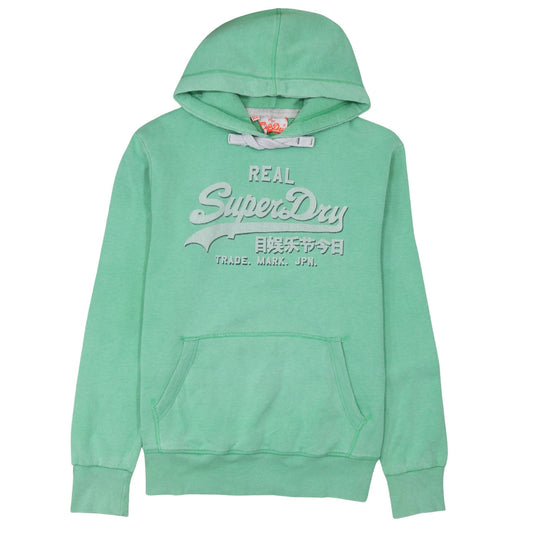 Superdry Men's Green 2XL Pullover Hoodie with Logo Design