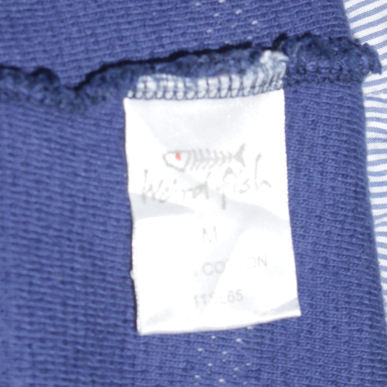 Weird Fish Women's Blue Striped 1/4 Zip Pullover Sweatshirt M