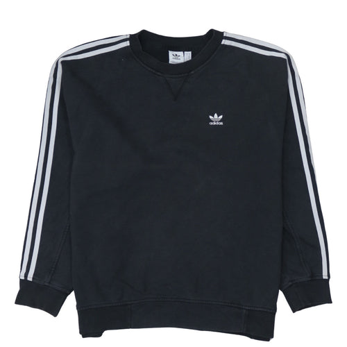 Adidas Womens Black XS Crew Neck Pullover Sweatshirt Cotton