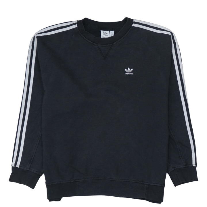 Adidas Womens Black XS Crew Neck Pullover Sweatshirt Cotton