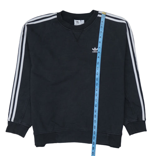 Adidas Womens Black XS Crew Neck Pullover Sweatshirt Cotton