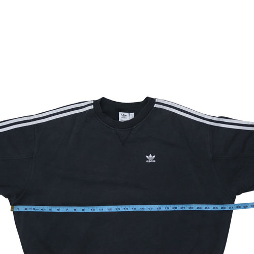 Adidas Womens Black XS Crew Neck Pullover Sweatshirt Cotton