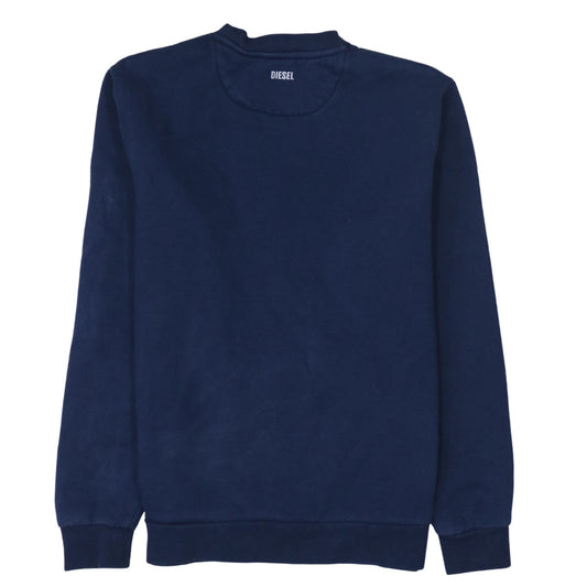 Diesel Mens Blue Crew Neck Pullover Sweatshirt Medium