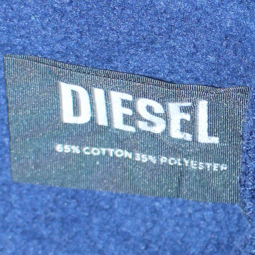 Diesel Mens Blue Crew Neck Pullover Sweatshirt Medium