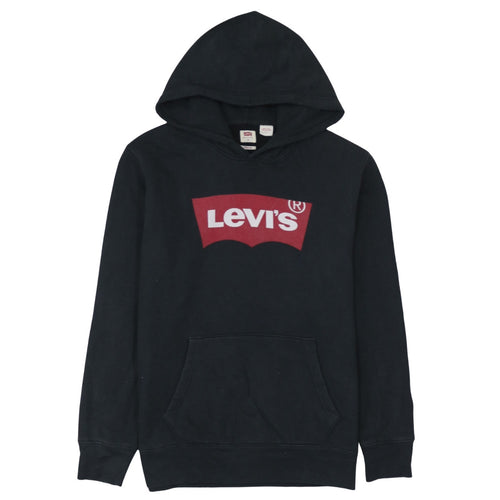 Levi's Mens Black Pullover Hoodie Sweatshirt M Regular Fit Logo