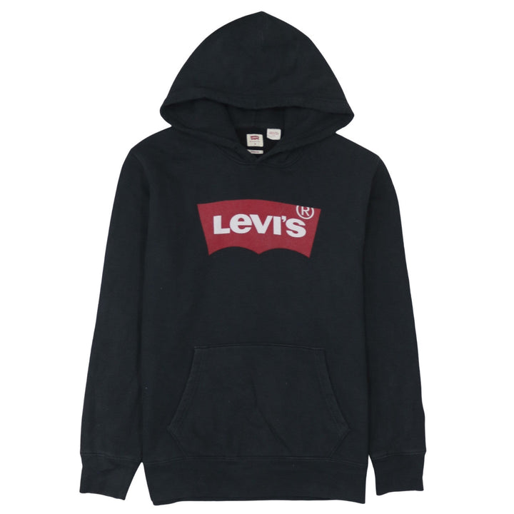 Levi's Mens Black Pullover Hoodie Sweatshirt M Regular Fit Logo