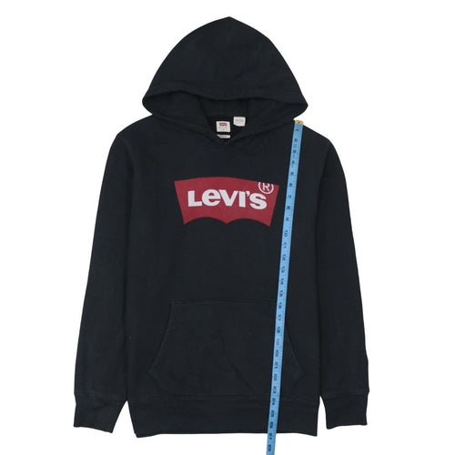 Levi's Mens Black Pullover Hoodie Sweatshirt M Regular Fit Logo
