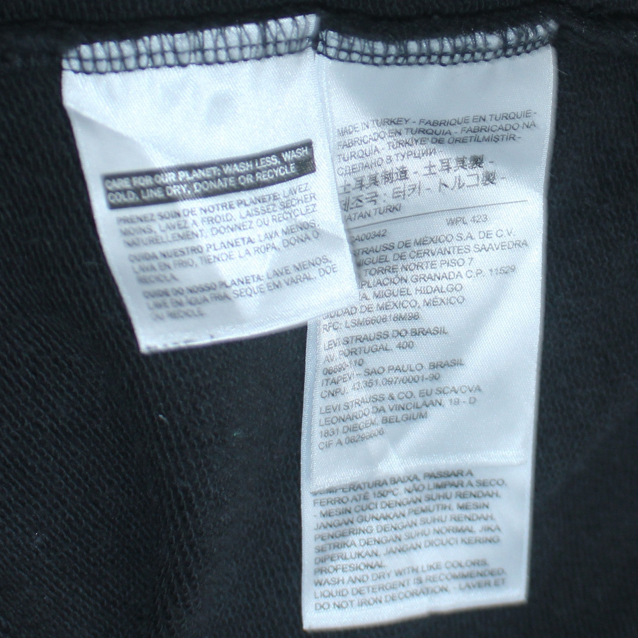 Levi's Mens Black Pullover Hoodie Sweatshirt M Regular Fit Logo