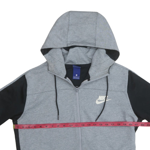 Nike Men's Grey Full Zip Hoodie L Regular Fit Sportswear