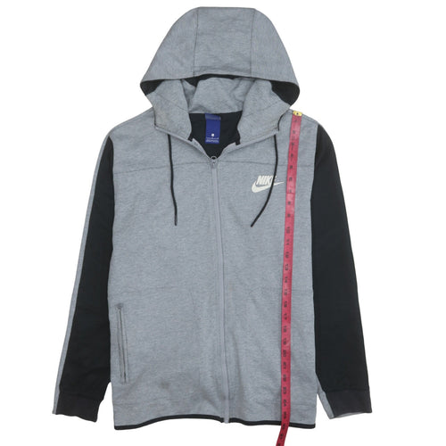 Nike Men's Grey Full Zip Hoodie L Regular Fit Sportswear