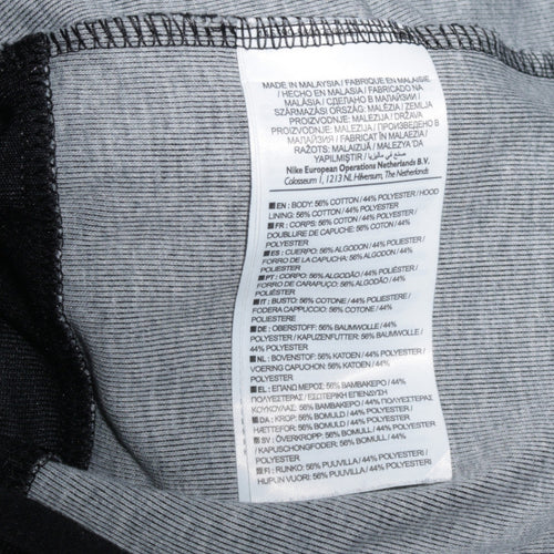 Nike Men's Grey Full Zip Hoodie L Regular Fit Sportswear