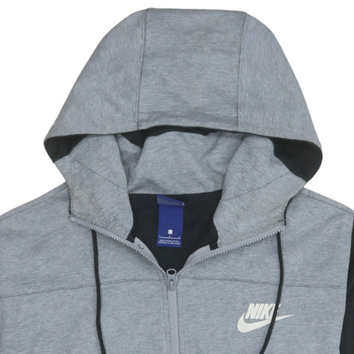 Nike Men's Grey Full Zip Hoodie L Regular Fit Sportswear