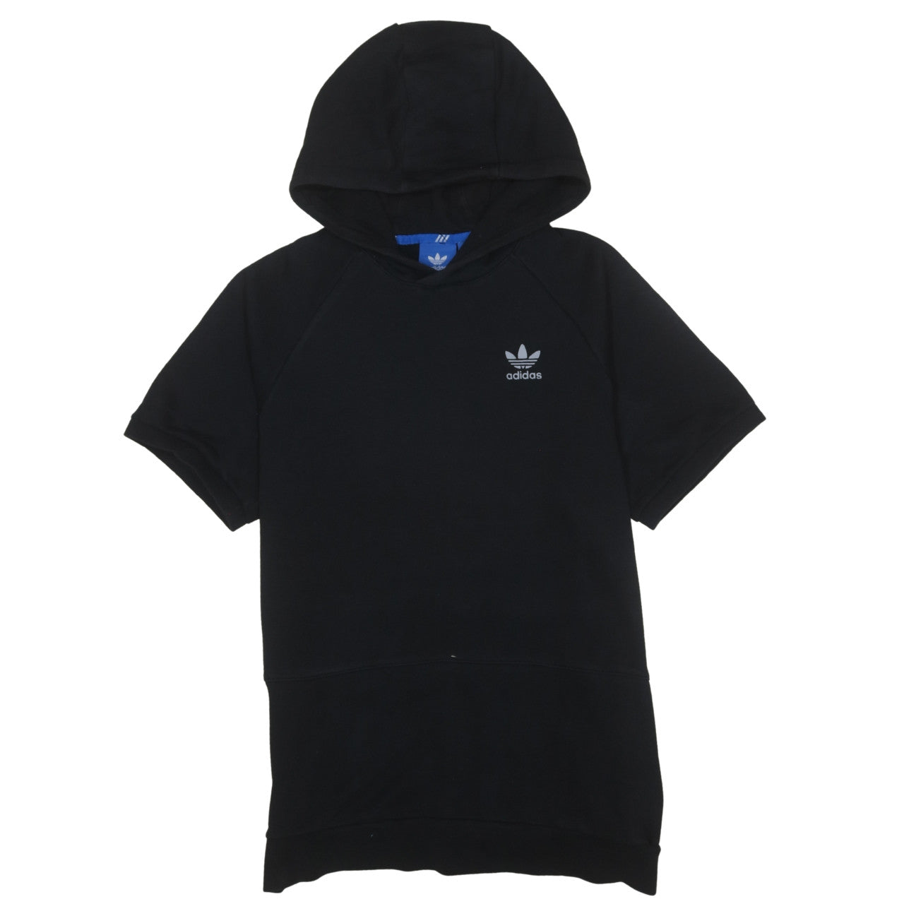 Adidas Mens Black Short Sleeve Pullover Hoodie M Sports Style