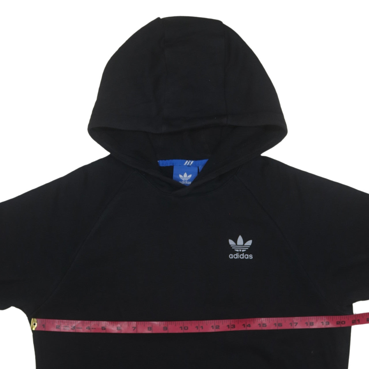 Adidas Mens Black Short Sleeve Pullover Hoodie M Sports Style