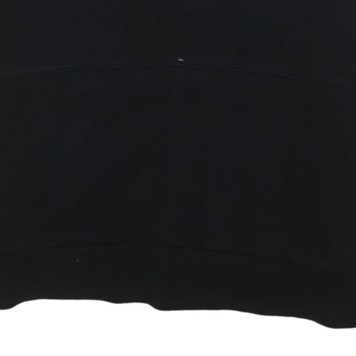 Adidas Mens Black Short Sleeve Pullover Hoodie M Sports Style