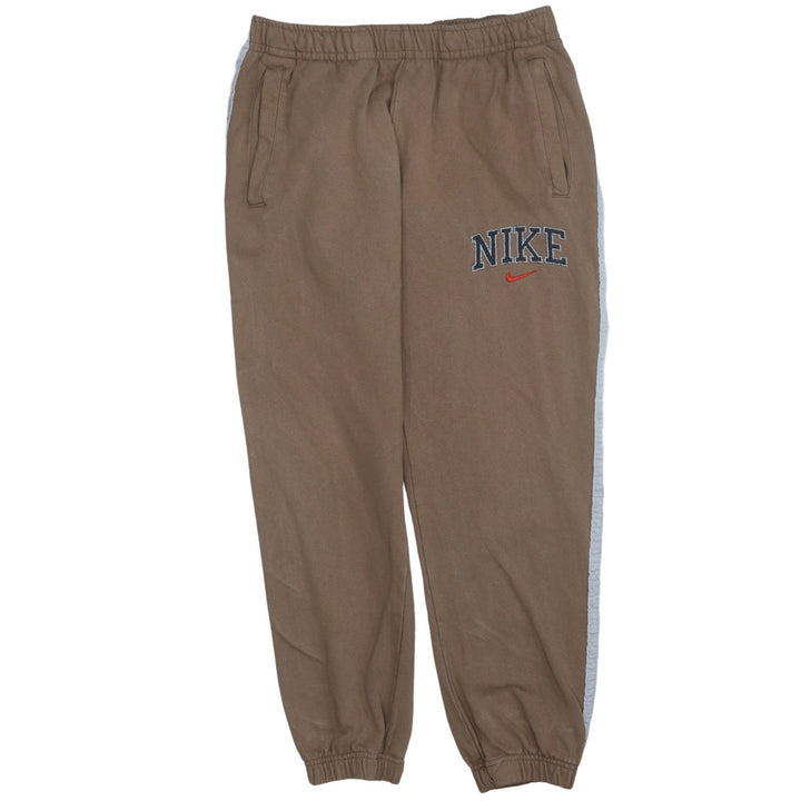 Nike Men's Brown Jogger Sweatpants M Tapered Fit Elastic Waist