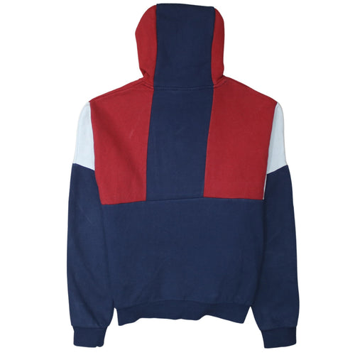FILA Men's Multicoloured Pullover Hoodie Small Logo Embroidered Fleece