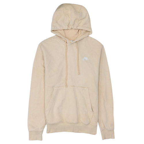 Nike Men's Beige Pullover Hoodie Small Regular Fit Fleece Sweatshirt