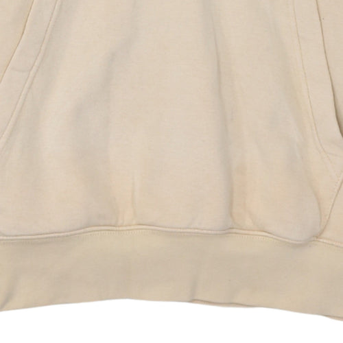 Nike Men's Beige Pullover Hoodie Small Regular Fit Fleece Sweatshirt