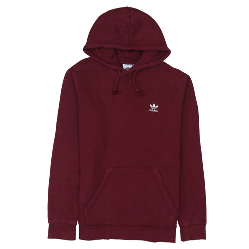 Adidas Men’s Red Pullover Hoodie M Regular Fleece Sportswear