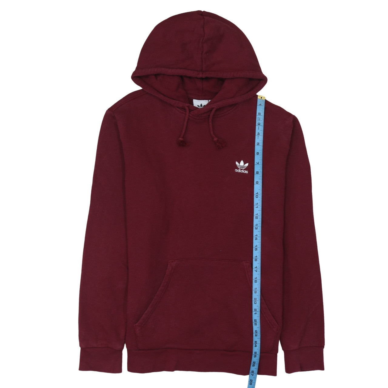 Adidas Men’s Red Pullover Hoodie M Regular Fleece Sportswear