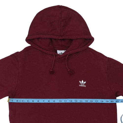 Adidas Men’s Red Pullover Hoodie M Regular Fleece Sportswear
