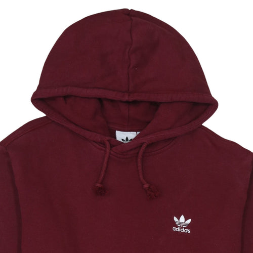 Adidas Men’s Red Pullover Hoodie M Regular Fleece Sportswear