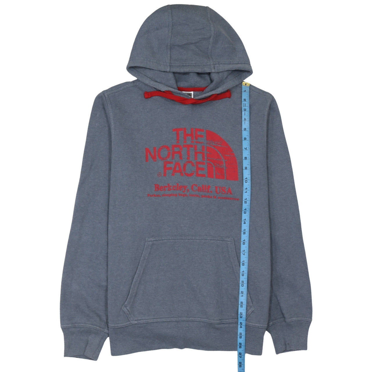 The North Face Men's Blue Pullover Hoodie Size M Graphic Print