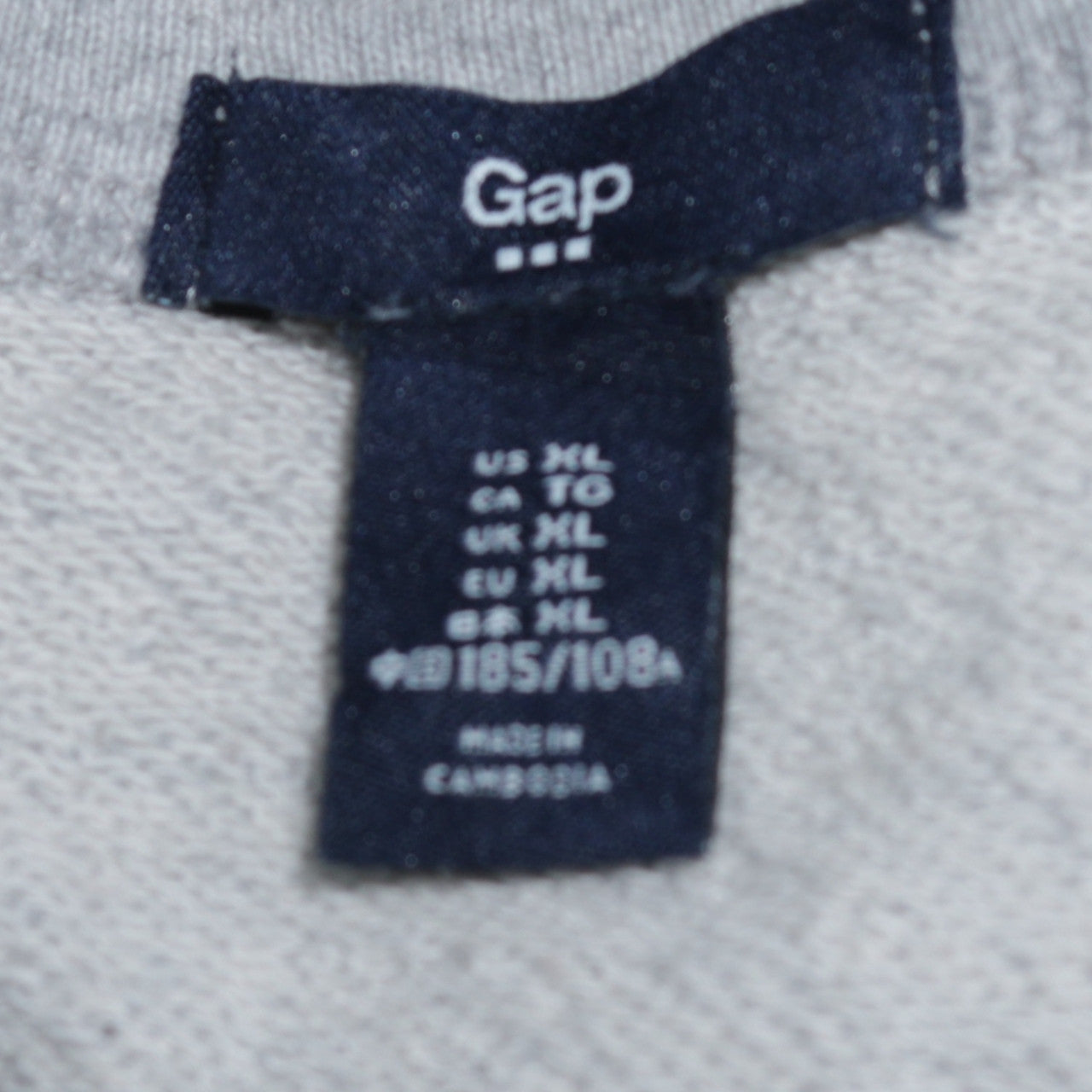 GAP Men's Grey XL Pullover Sweatshirt with Logo Crew Neck