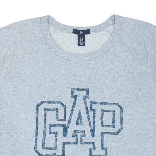 GAP Men's Grey XL Pullover Sweatshirt with Logo Crew Neck