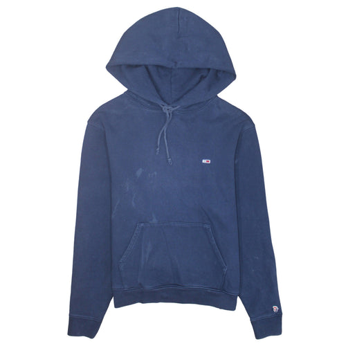 Tommy Jeans Womens Navy Blue Pullover Hoodie M Cotton Casual