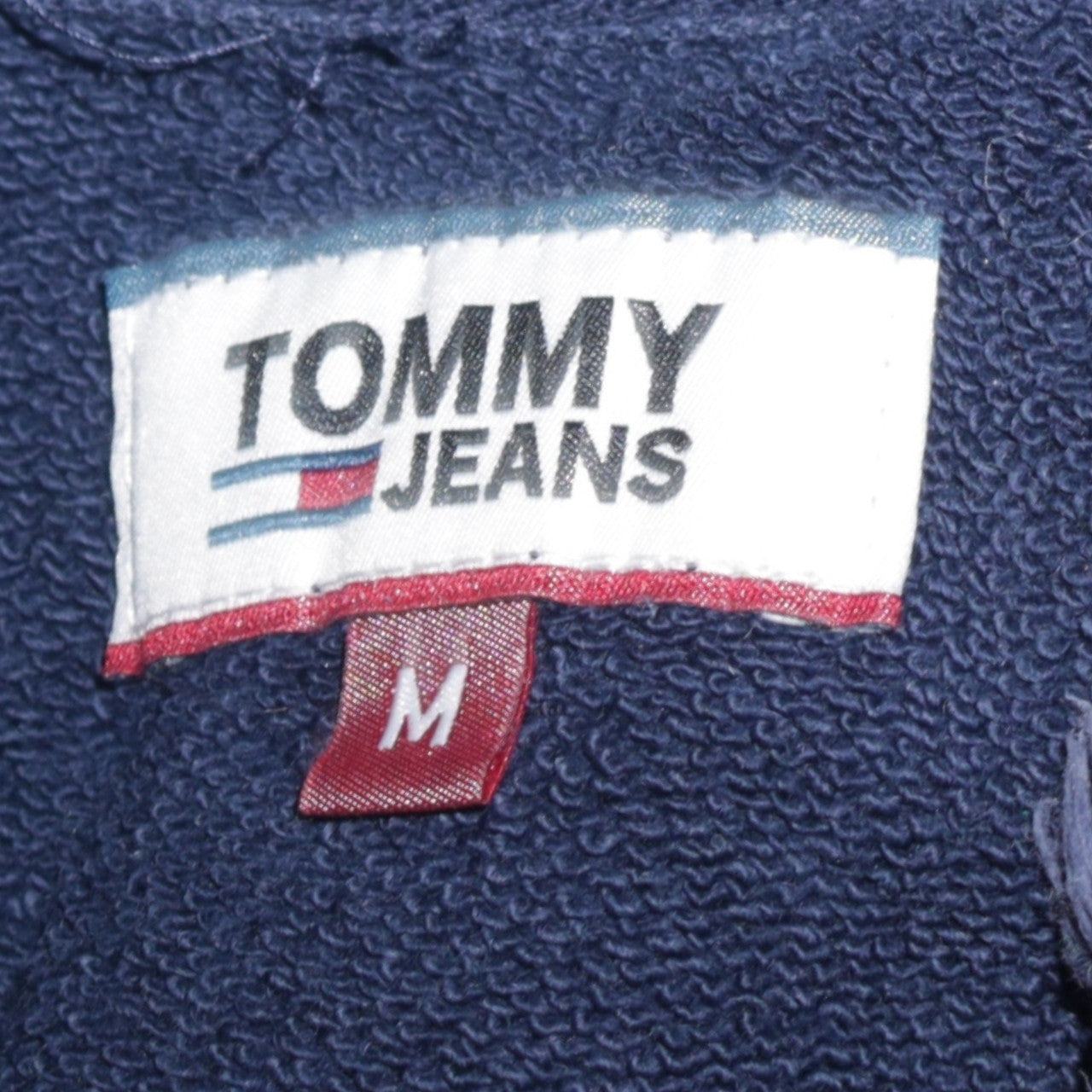 Tommy Jeans Womens Navy Blue Pullover Hoodie M Cotton Casual