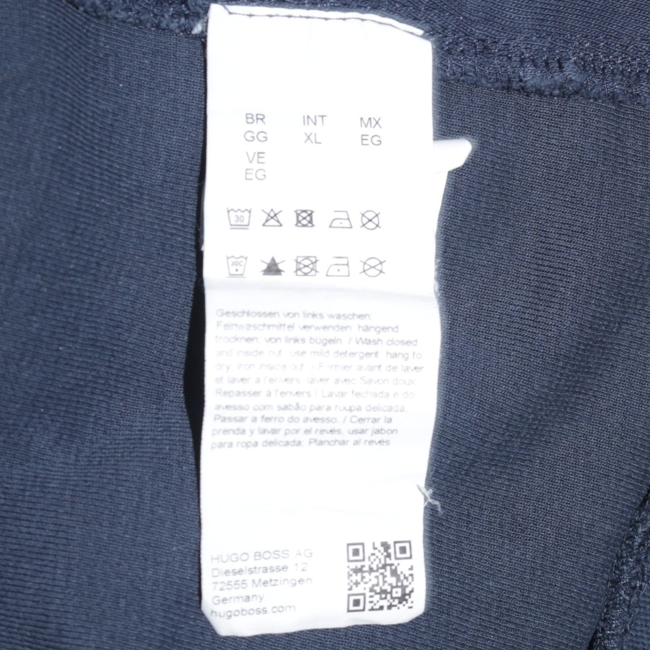 Hugo Boss Men's Blue XL Full Zip Hoodie Sweatshirt