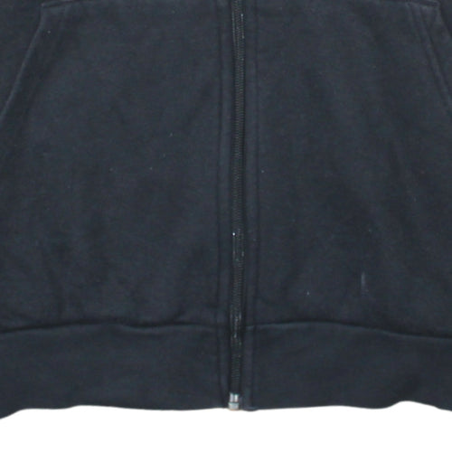 Adidas Boys Black Full Zip Hoodie 13-14 Years Fleece Sports Top