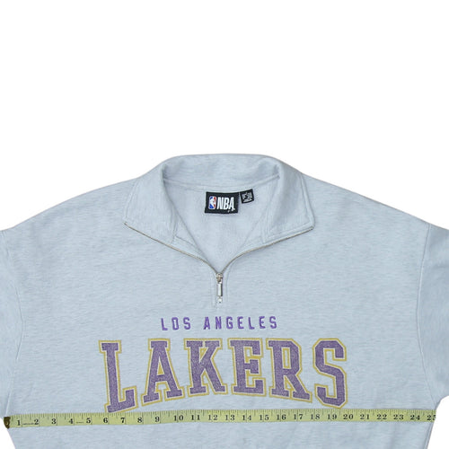 Primark NBA Los Angeles Lakers Grey 1/4 Zip Women's Sweatshirt Size L 14/16