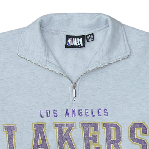 Primark NBA Los Angeles Lakers Grey 1/4 Zip Women's Sweatshirt Size L 14/16