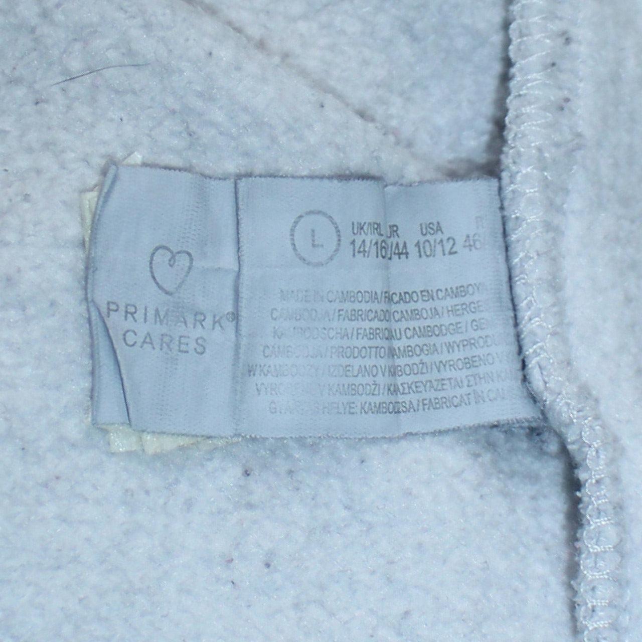 Primark NBA Los Angeles Lakers Grey 1/4 Zip Women's Sweatshirt Size L 14/16