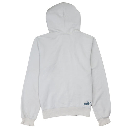 Puma Men's White Full Zip Hoodie Size S Sports Logo Sweatshirt