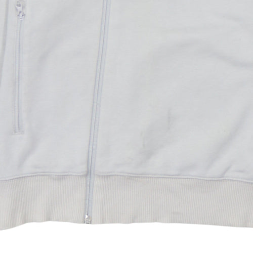 Puma Men's White Full Zip Hoodie Size S Sports Logo Sweatshirt