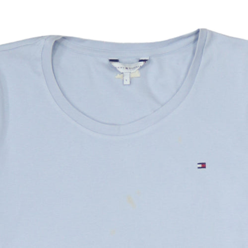 Tommy Hilfiger Men's Blue Cotton Crew Neck Short Sleeve T-Shirt S