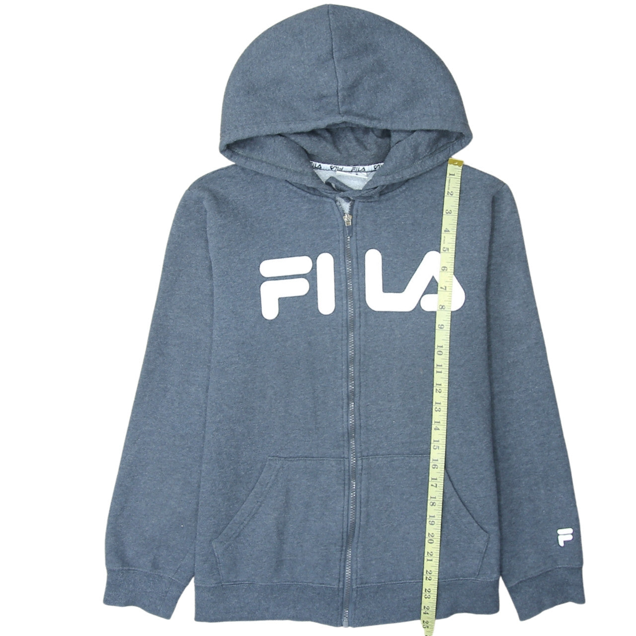 Fila Womens Blue Full Zip Hoodie Size 14 Cotton Blend Casual
