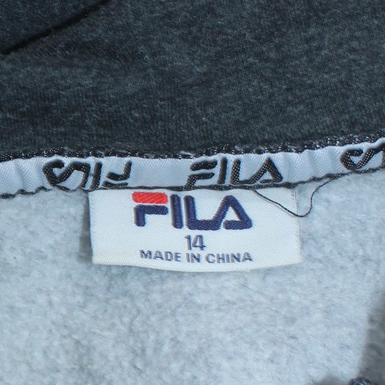 Fila Womens Blue Full Zip Hoodie Size 14 Cotton Blend Casual