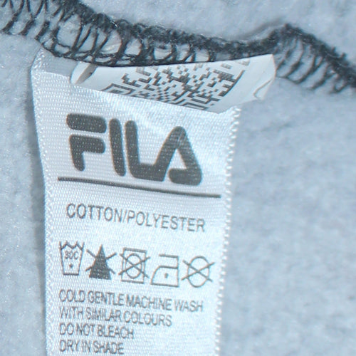 Fila Womens Blue Full Zip Hoodie Size 14 Cotton Blend Casual
