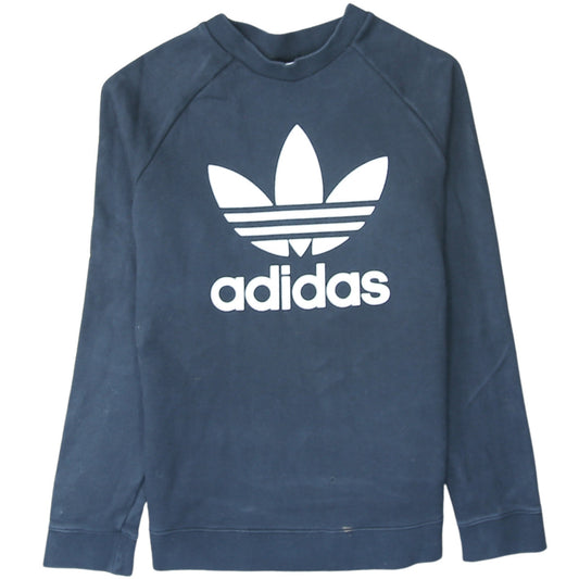 Adidas Women’s Blue Logo Crew Neck Pullover Sweatshirt Size 14