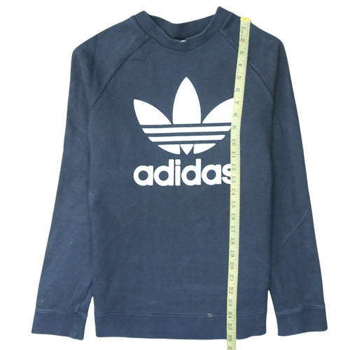 Adidas Women’s Blue Logo Crew Neck Pullover Sweatshirt Size 14