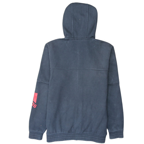 Adidas Boys Black Red Full Zip Fleece Hoodie 13-14 Years