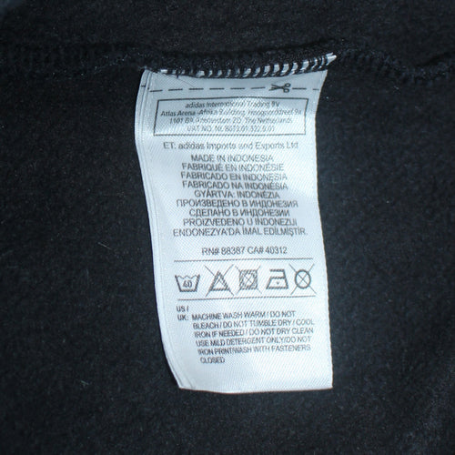 Adidas Boys Black Red Full Zip Fleece Hoodie 13-14 Years