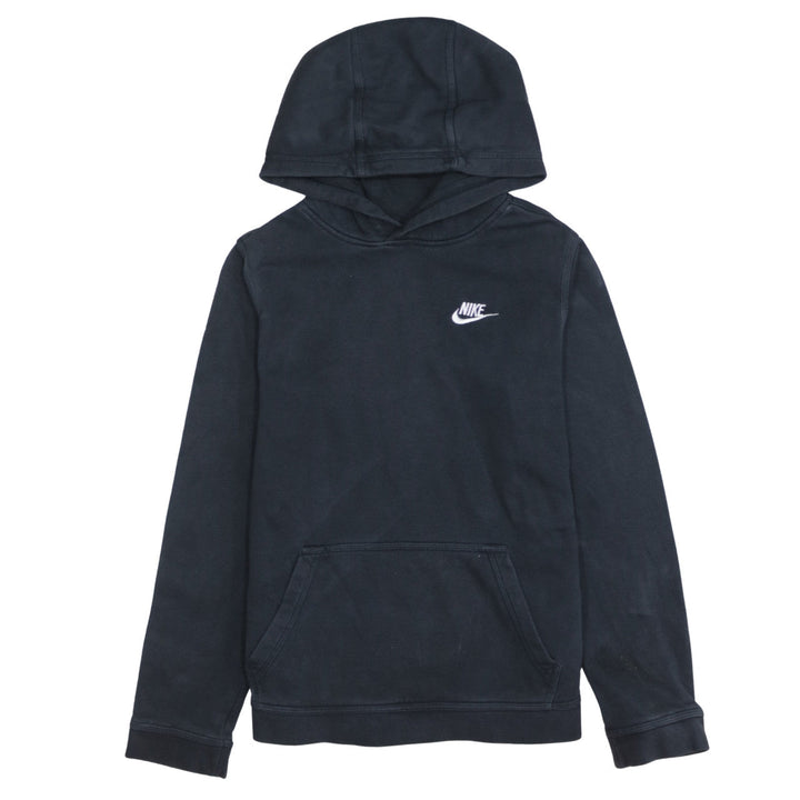 Nike Boys Black XL Pullover Hoodie with Embroidered Logo
